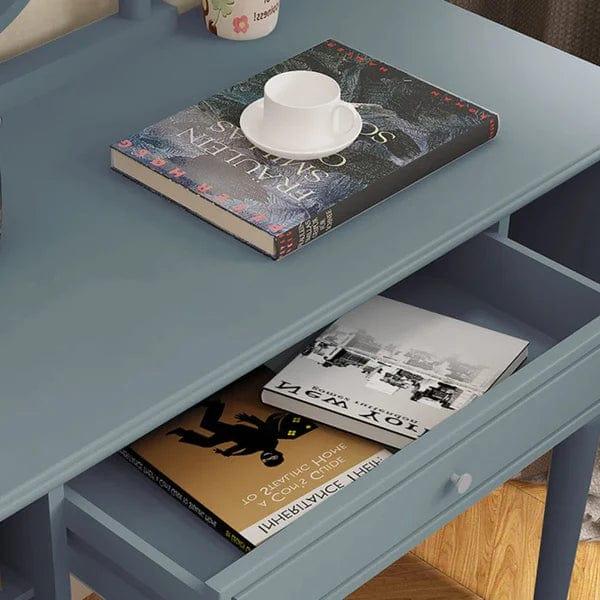 Jonas Wide solid wood dressing table with mirror Modern Vanity Table | Makeup Dressing Table with Mirror and 3 Spacious Drawers | Bedroom Essential for Girls and Women - Ouch Cart