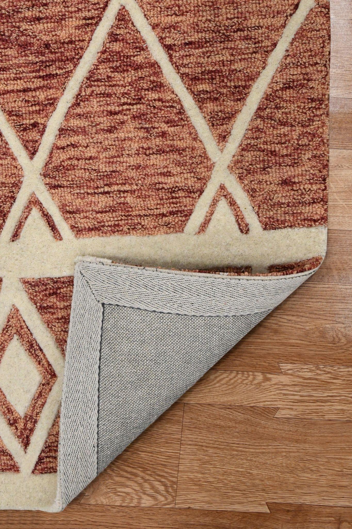 Rust Wool Vista 4x6 Feet Hand-Tufted Carpet - Rug - Ouch Cart