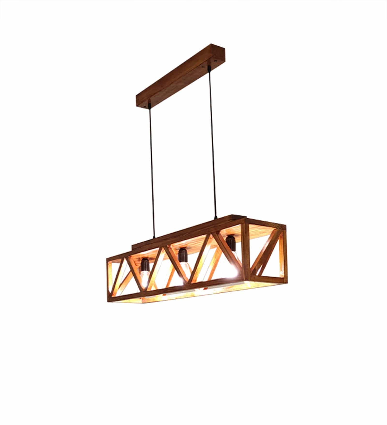 Symmetric Centrum Wooden Series Hanging Lamp (BULB NOT INCLUDED)