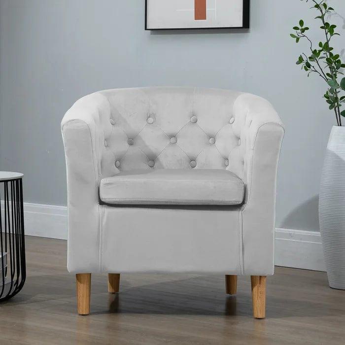 Tarbes Upholstered Barrel Chair - Ouch Cart | Armchair
