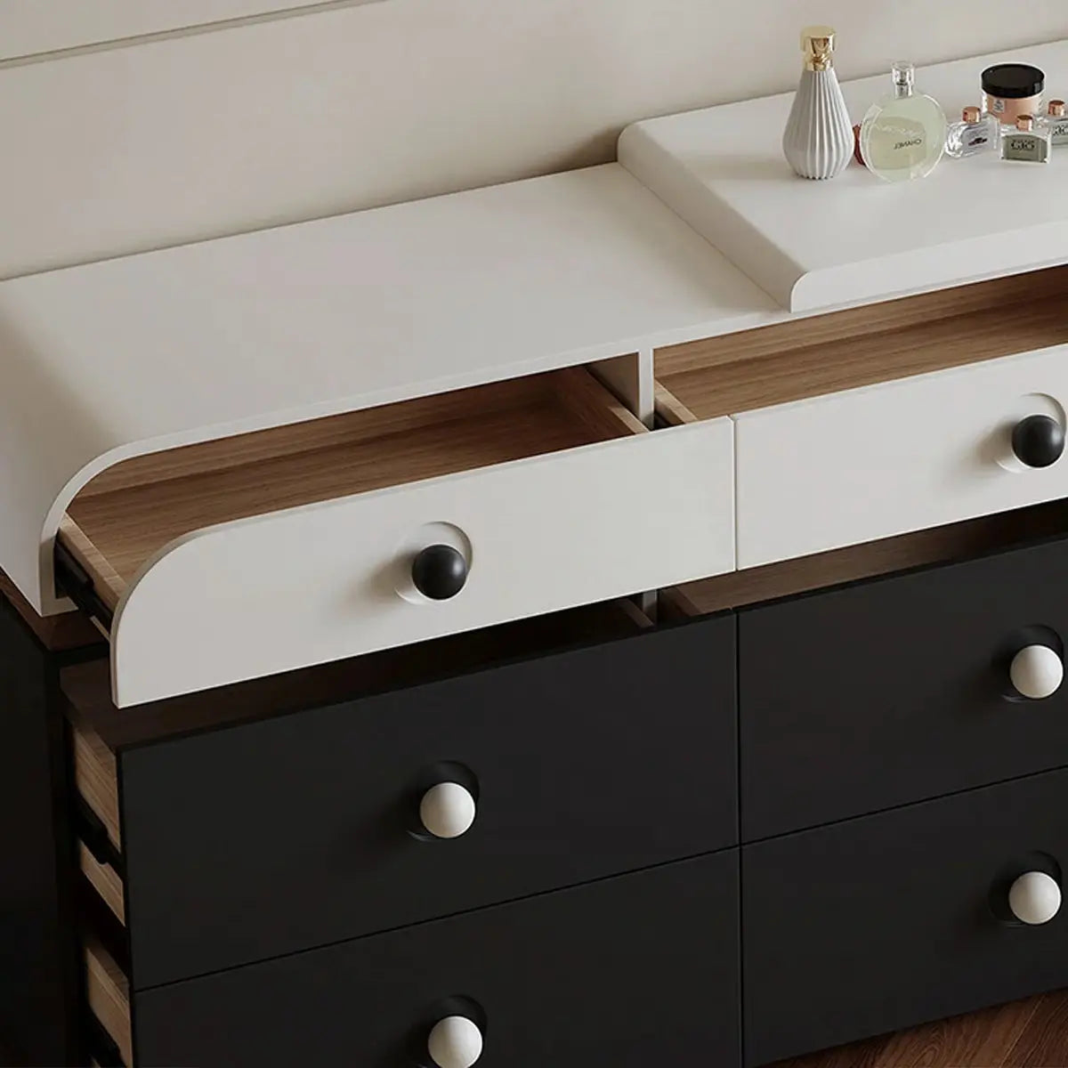Tegh Vanity – Modern Makeup Desk with LED Mirror, Storage Drawers & Sleek Design