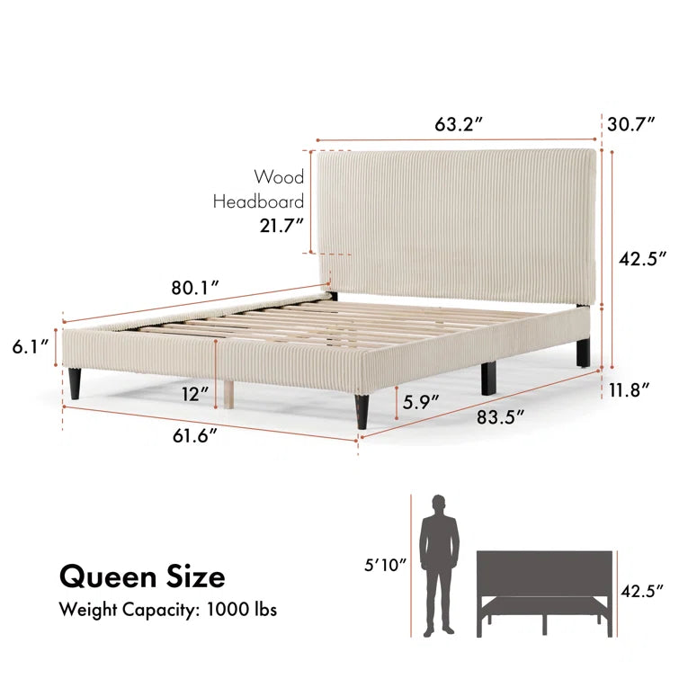 Tereca Upholstered Platform Bed OUCH CART
