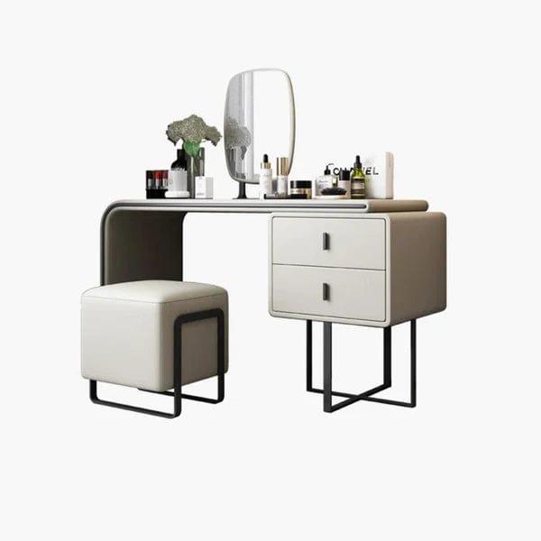 Ava Wide Vanity with Mirror Vanity wooden dressing table design with stool - Ouch Cart