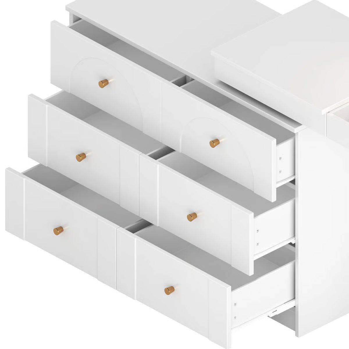 Thorn Flip-Top LED Makeup Vanity Table with Storage Drawers