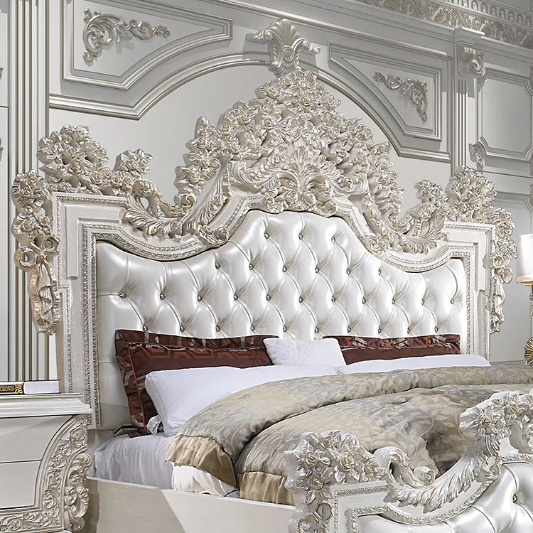 Traditional Luxurious upholstered bed,bed frame,platform bed - OUCHCART | BED