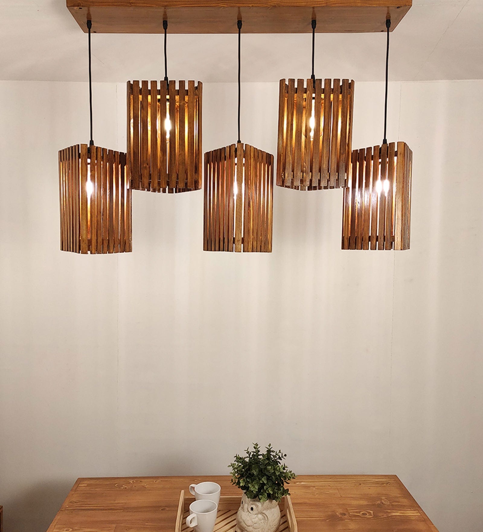 Trikona Brown 5 Series Hanging Lamp (BULB NOT INCLUDED)