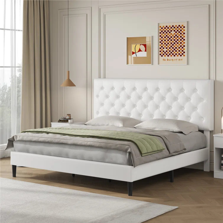 Trotwood Upholstered Bed with Adjustable Headboard OUCH CART
