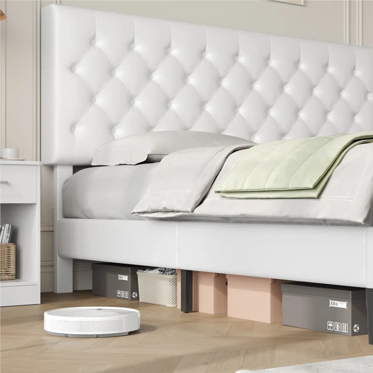 Trotwood Upholstered Bed with Adjustable Headboard OUCH CART