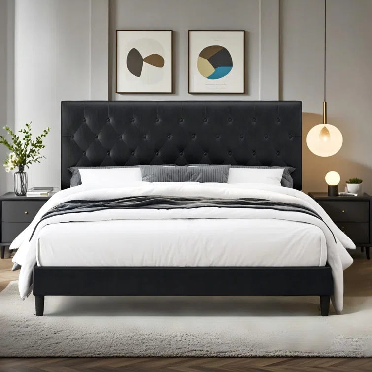 Trotwood Upholstered Bed with Adjustable Headboard OUCH CART