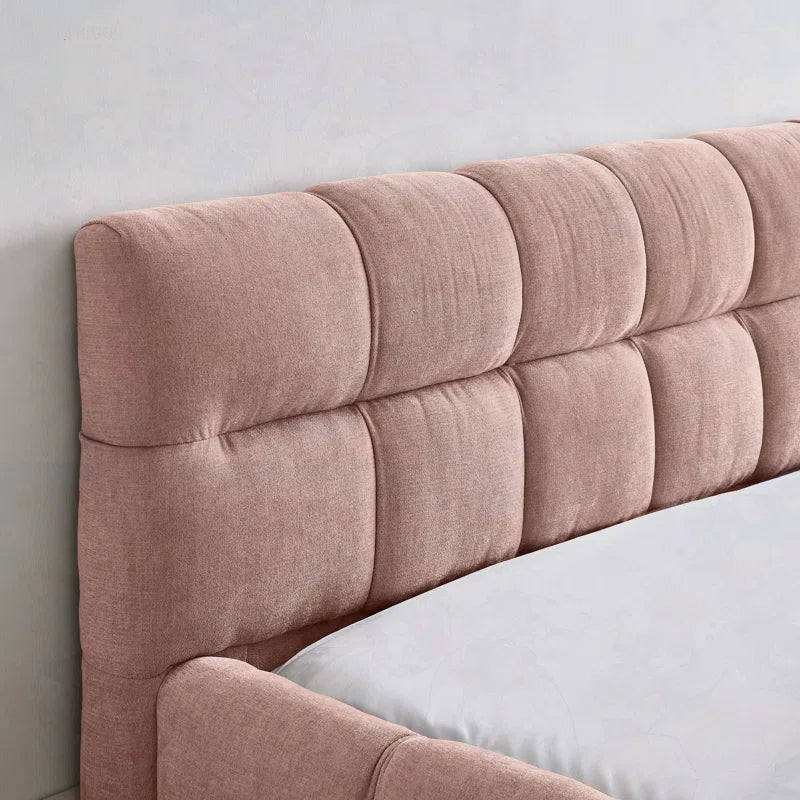 Upholstered Bed Frame with Thick Fabric OUCH CART