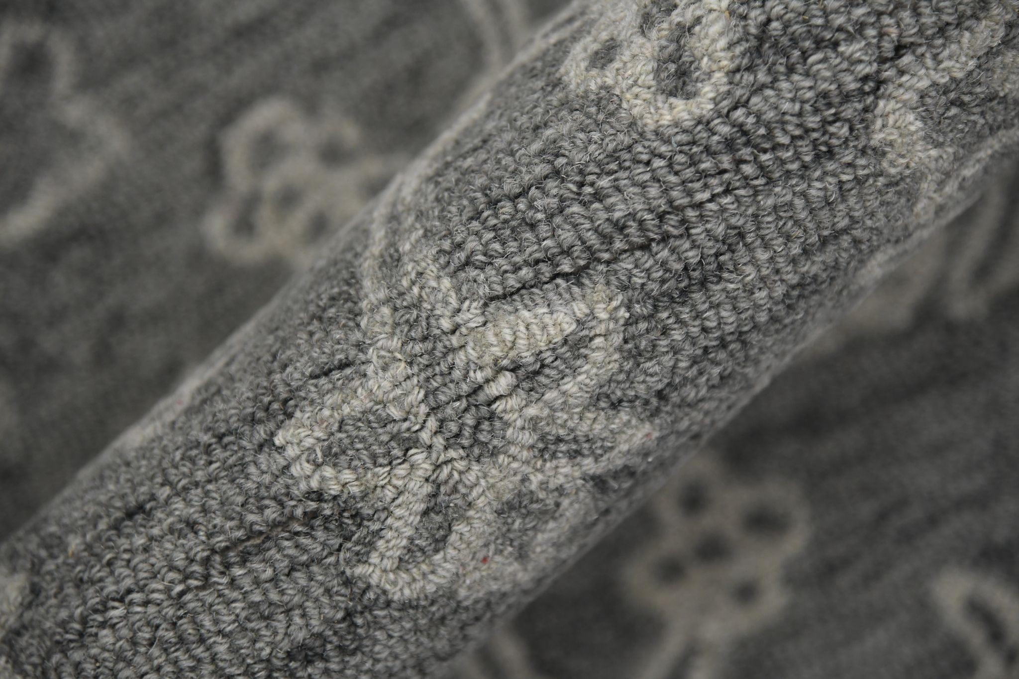 Graphite Wool Boston 4x6 Feet Hand-Tufted Carpet - Rug - Ouch Cart