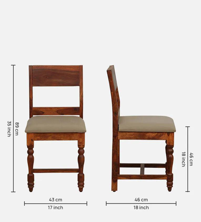 Sheesham Wood 6 Seater Dining Set In Honey Oak Finish With Cushioned Bench - Ouch Cart