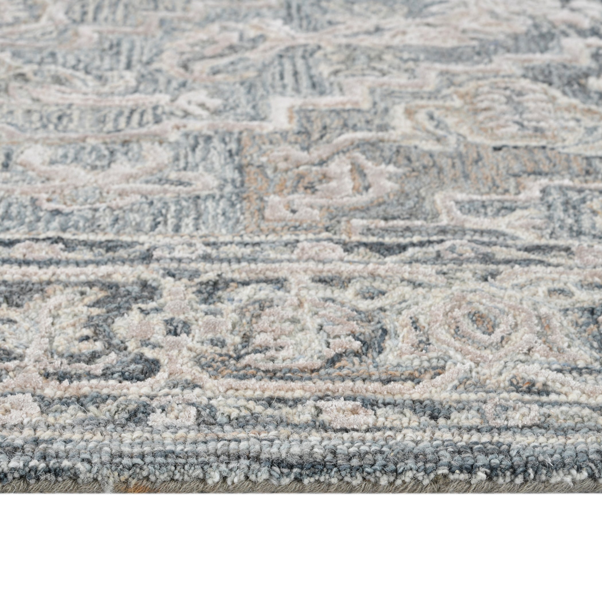 Saraswati Global Rug Luxury Handcrafted Floral Area Rug - 8x10 Feet, Premium Wool, Anti-Skid & Anti Slip Cotton Backing Carpet , Ideal for Bedroom, Living Room, and Dining Room, Kids Room, Office.