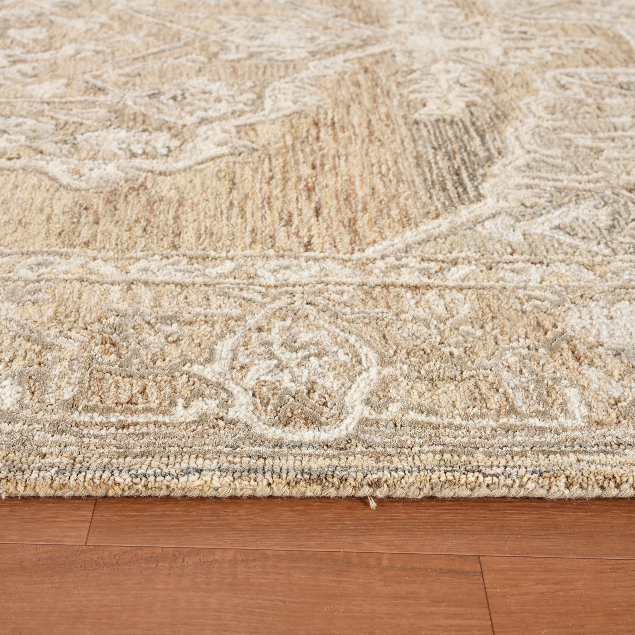 Saraswati Global Rug Luxury Handmade Area Rug - 8x10 Feet, Premium Wool, Anti-Skid & Anti Slip Cotton Backing Carpet , Ideal for Bedroom, Living Room, and Dining Room, Kids Room, Office.