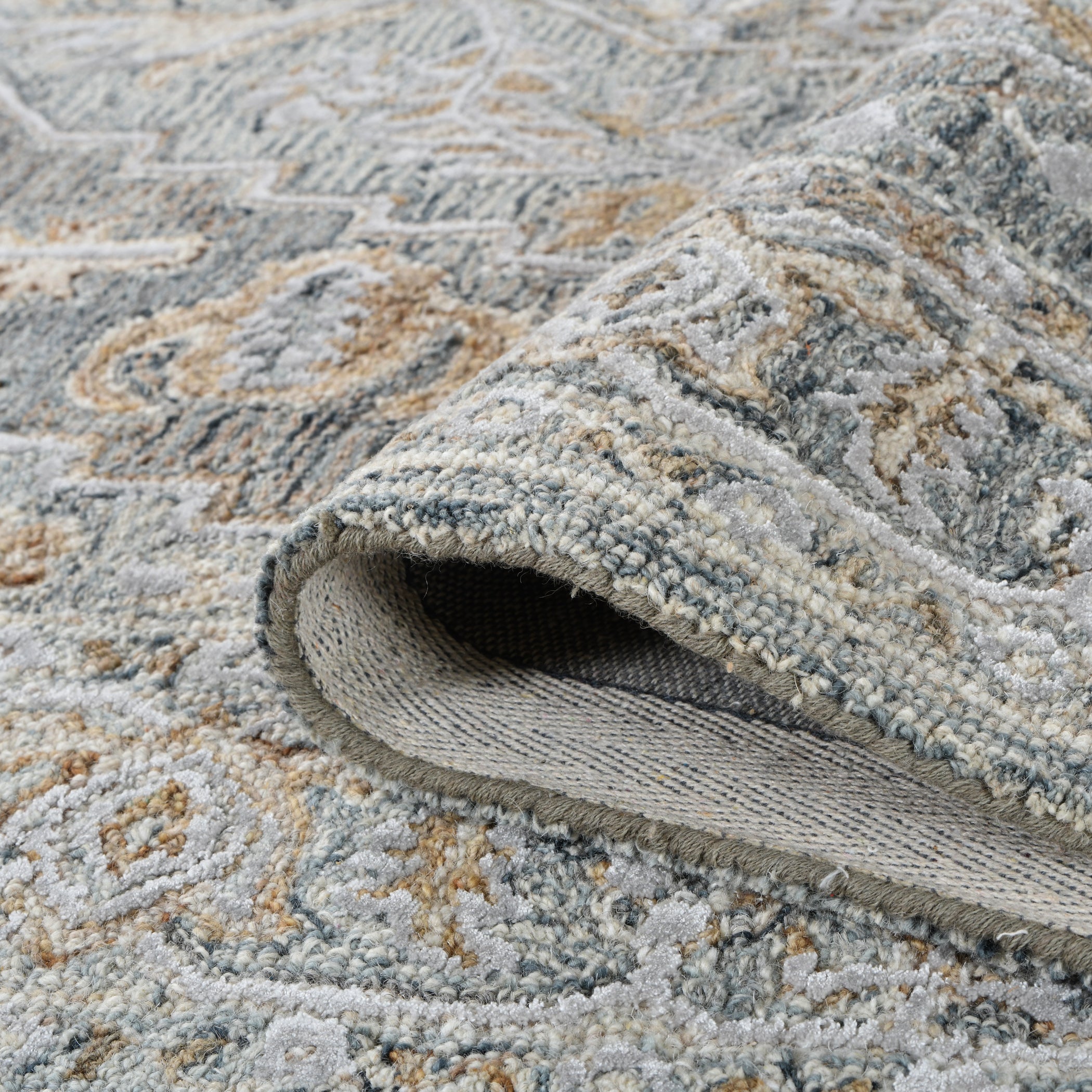 Saraswati Global Rug , Handmade Area Rug, 8x10 Feet, Wool & Viscose Rug, Luxurious Anti-Skid & Anti Slip Backing Carpet , Ideal for Bedroom, Living Room, and Dining Room, Kids Room, Office Rug.