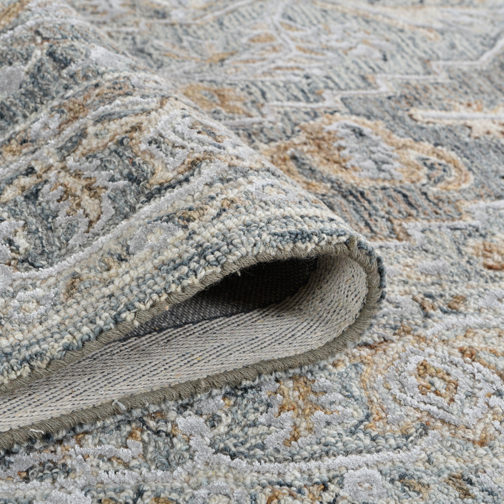 Saraswati Global Rug , Handmade Area Rug, 8x10 Feet, Wool & Viscose Rug, Luxurious Anti-Skid & Anti Slip Backing Carpet , Ideal for Bedroom, Living Room, and Dining Room, Kids Room, Office Rug.