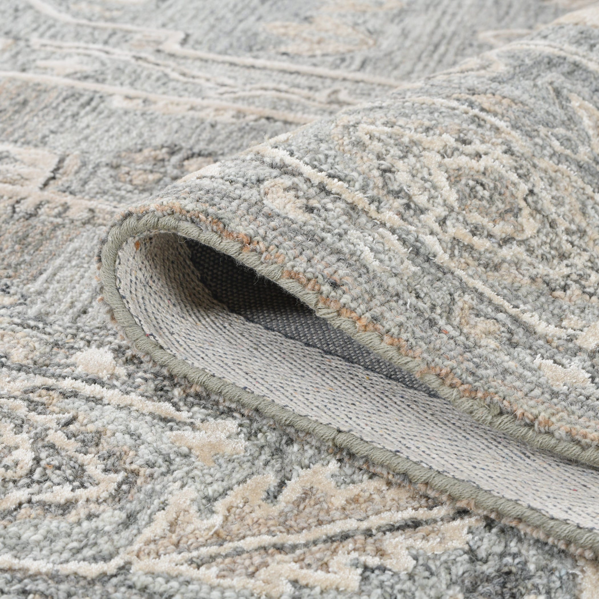 Saraswati Global Rug , Hand Tufted Area Rug, 8x10 Feet, Wool & Viscose Rug, Luxurious Anti-Skid & Anti Slip Backing Carpet , Ideal for Bedroom, Living Room, and Dining Room, Kids Room, Office Rug.