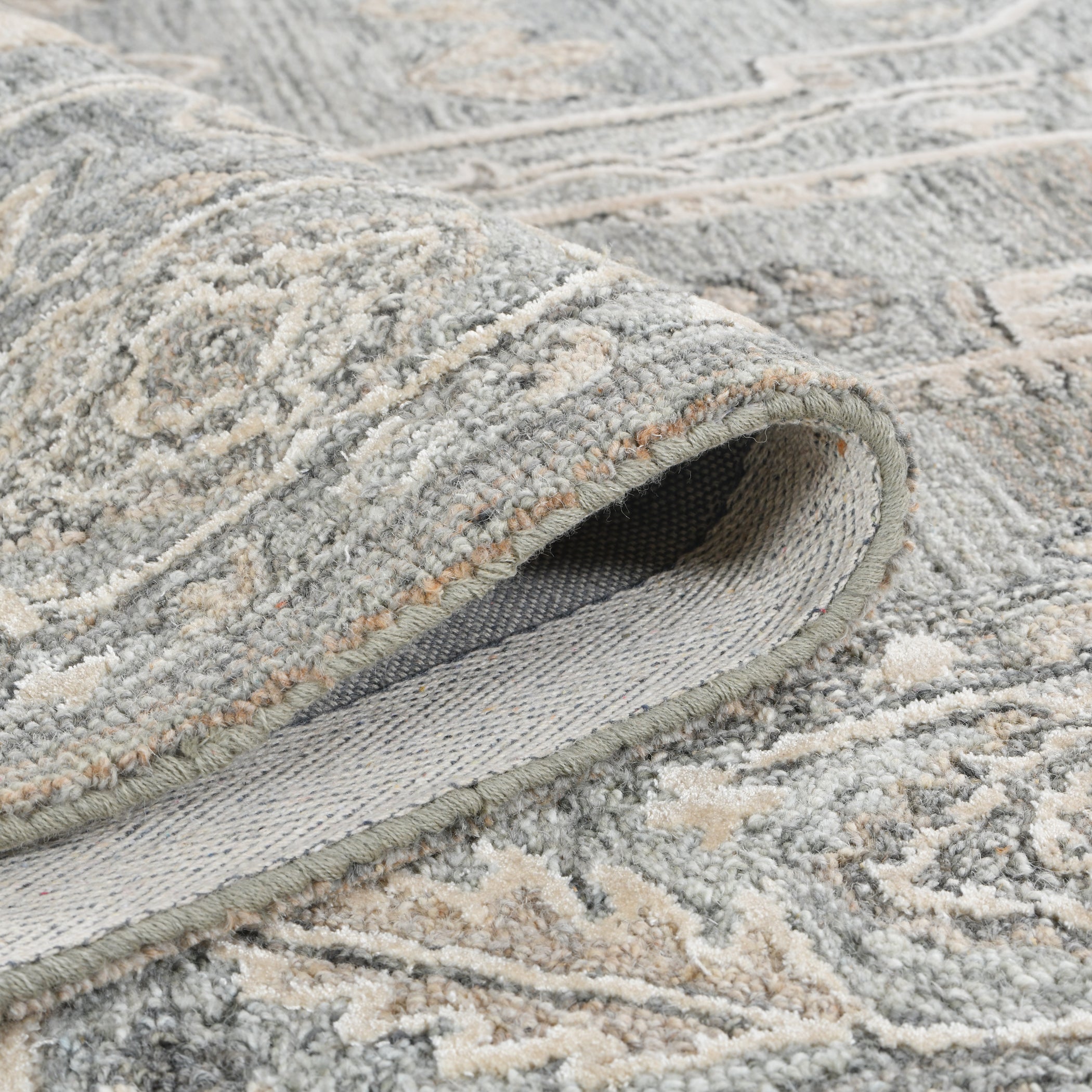 Saraswati Global Rug , Hand Tufted Area Rug, 8x10 Feet, Wool & Viscose Rug, Luxurious Anti-Skid & Anti Slip Backing Carpet , Ideal for Bedroom, Living Room, and Dining Room, Kids Room, Office Rug.