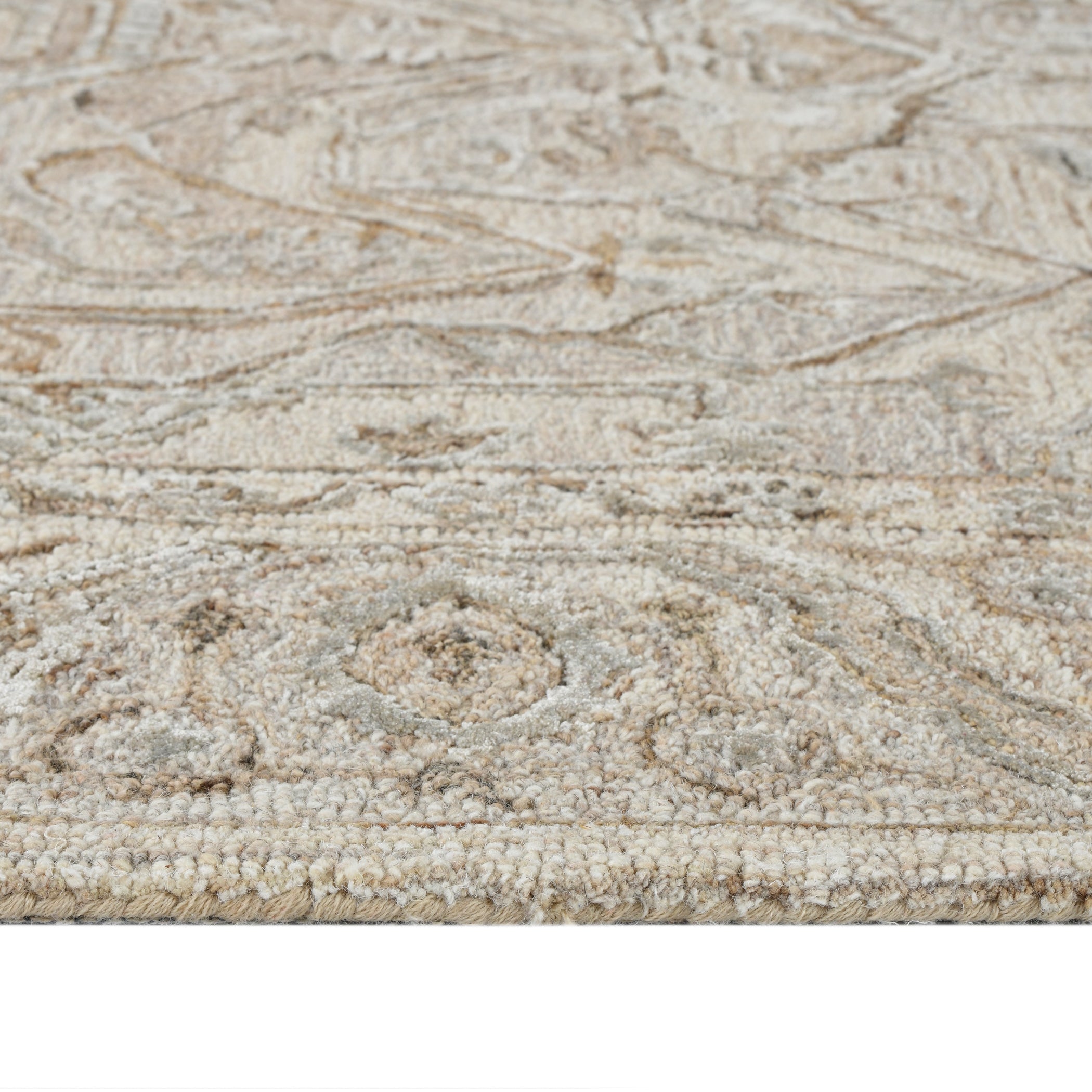 Saraswati Global Rug , Handcrafted Area Rug, 8x10 Feet, Wool & Viscose Rug, Luxurious Anti-Skid & Anti Slip Backing Carpet , Ideal for Bedroom, Living Room, and Dining Room, Kids Room, Office Rug.