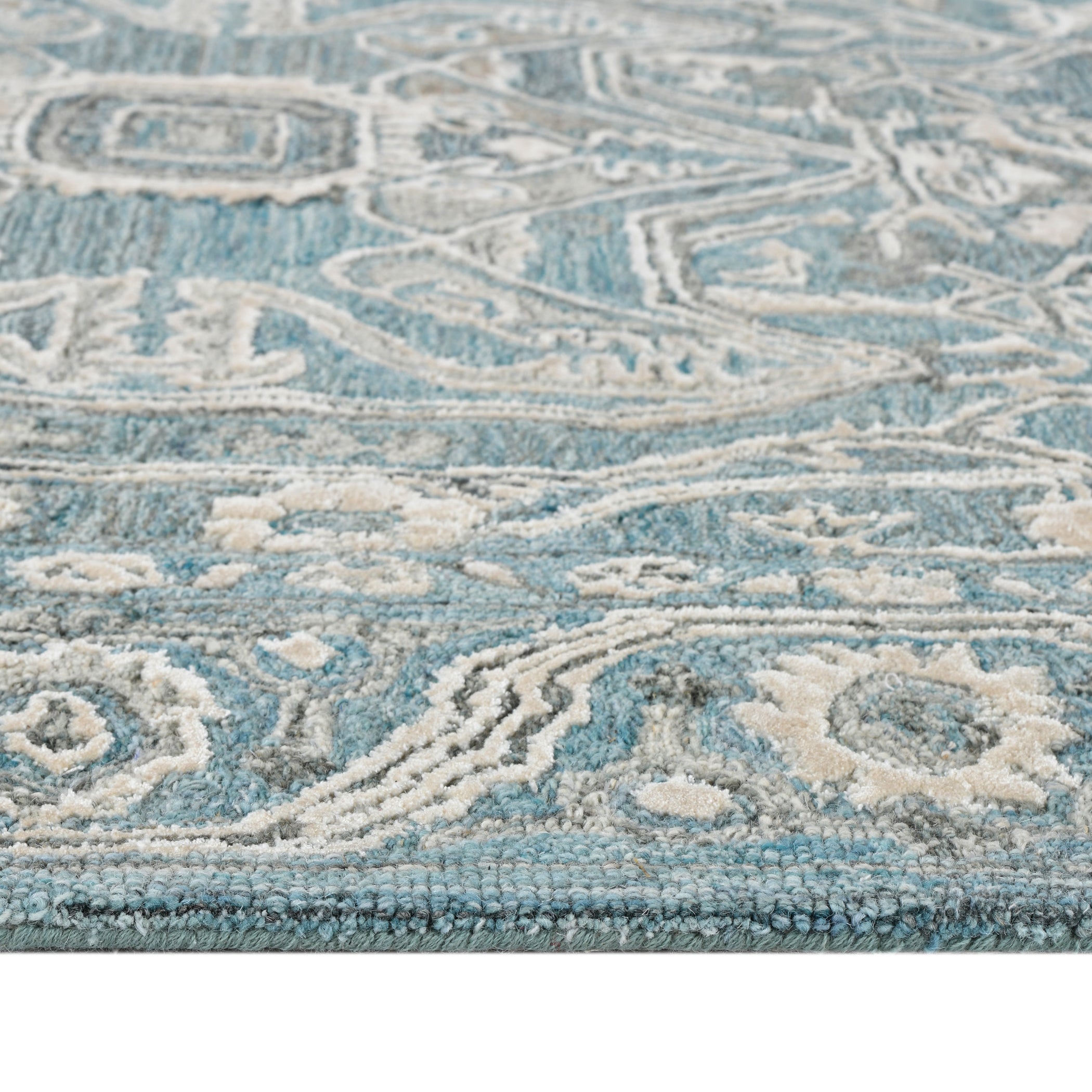Saraswati Global Hamdmade Wool Rug, Modern Rug, 8x10 Feet Area Rug, Ideal for Bedroom, Living Room, and Dining Room, Kids Room, Office Rug, Anti-Skid & Anti Slip Backing Carpet. Saraswati Global