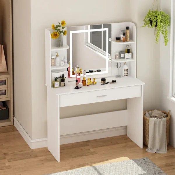 Clara dressing table design 2024 with light - Ouch Cart