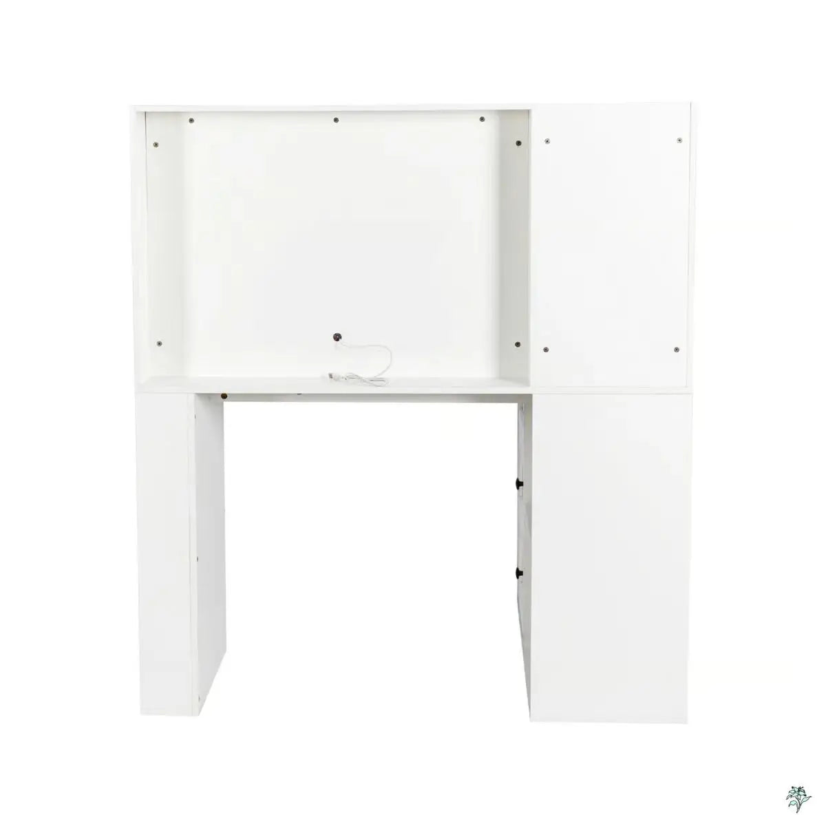 Vanity Desk with LED Lights, Power Strip, 3 Large Drawers – Makeup Organizer