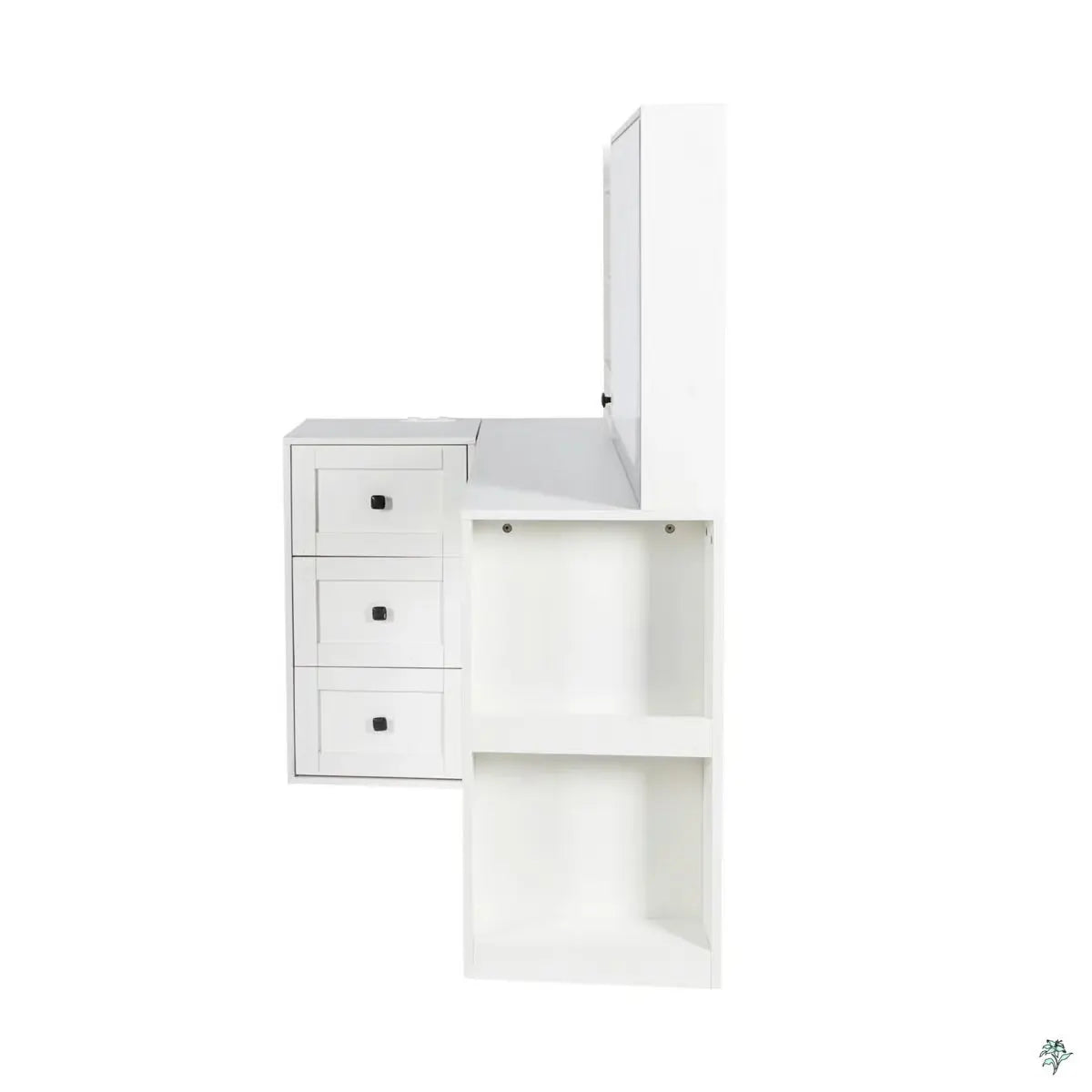 Vanity Desk with LED Lights, Power Strip, 3 Large Drawers – Makeup Organizer-OUCH CART |Dressing table