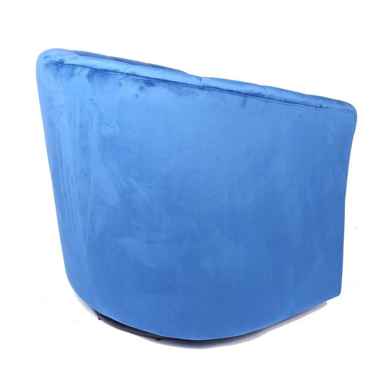 Velvet Swivel Barrel Chair - Ouch Cart