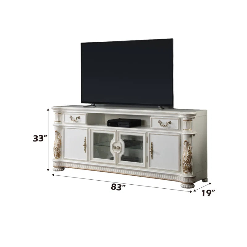 Vendome 2-Drawer TV Stand in Antique Pearl