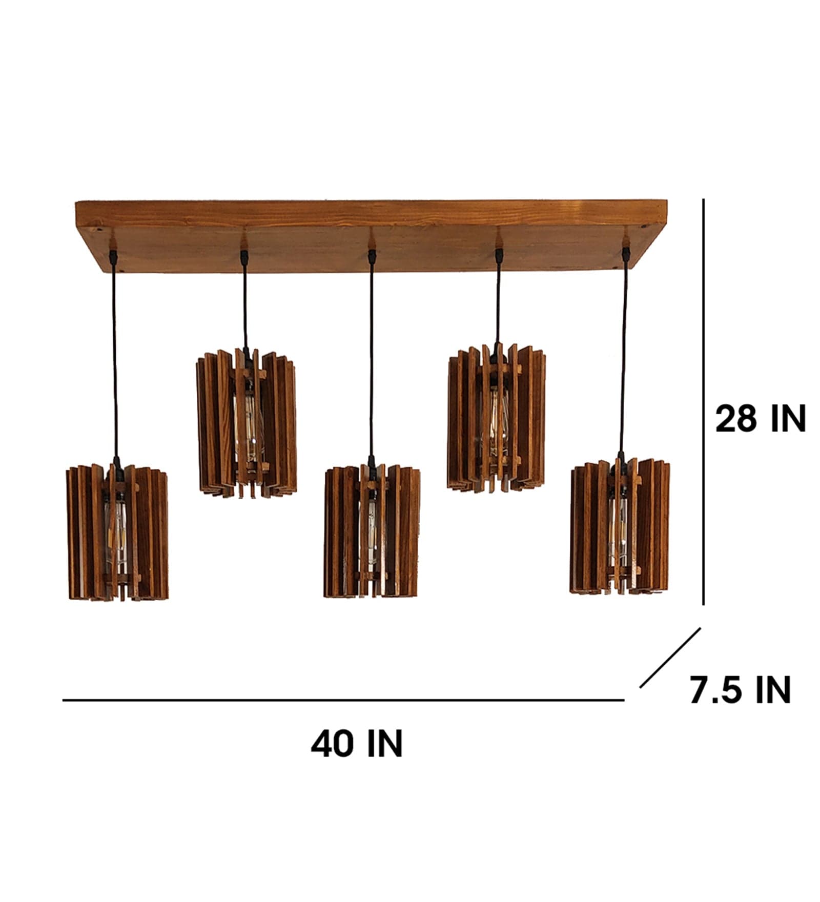 Ventus Brown 5 Series Hanging Lamp (BULB NOT INCLUDED)