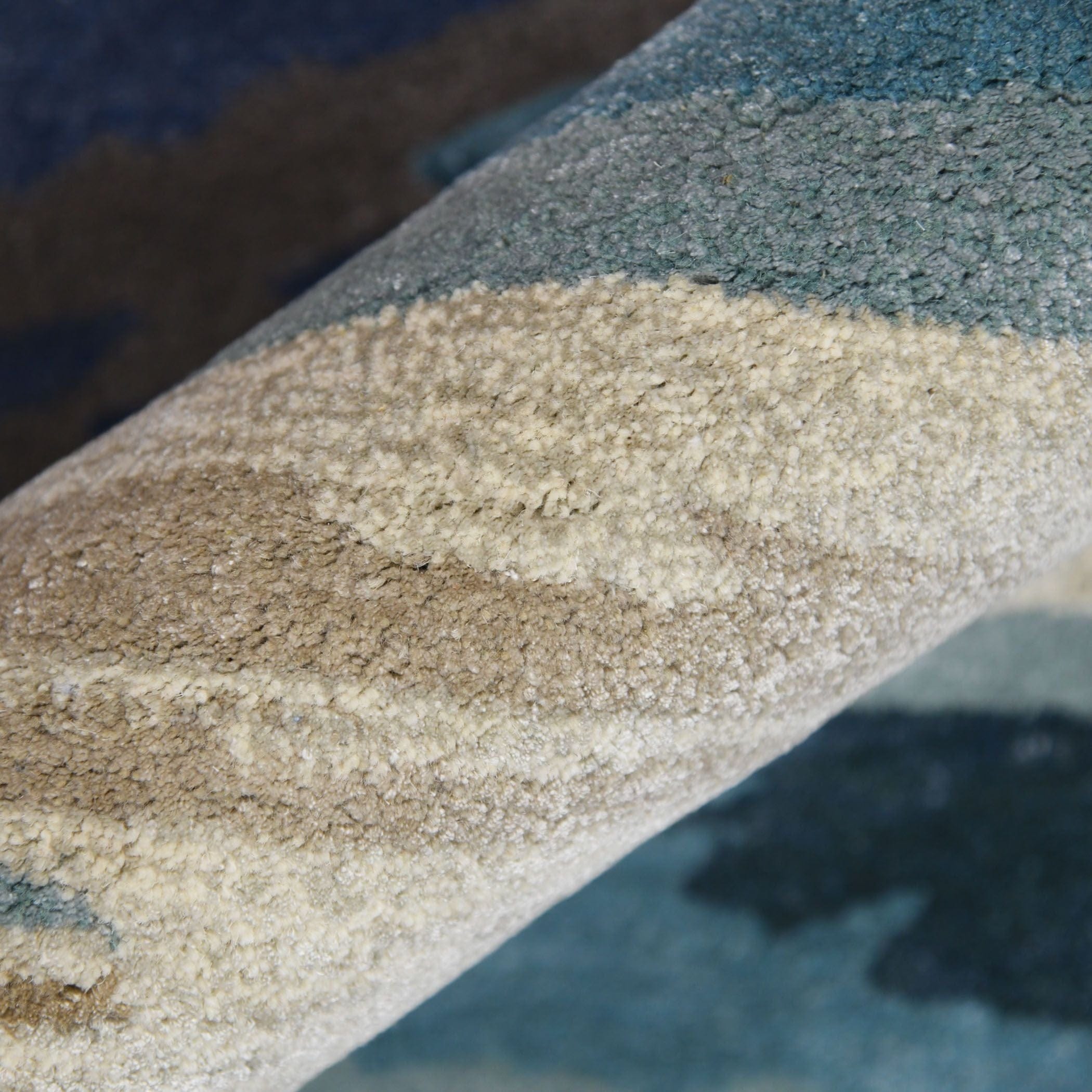 Emerald Wool & Viscose Dream Scape 4x6 Feet Hand-Tufted Carpet - Rug