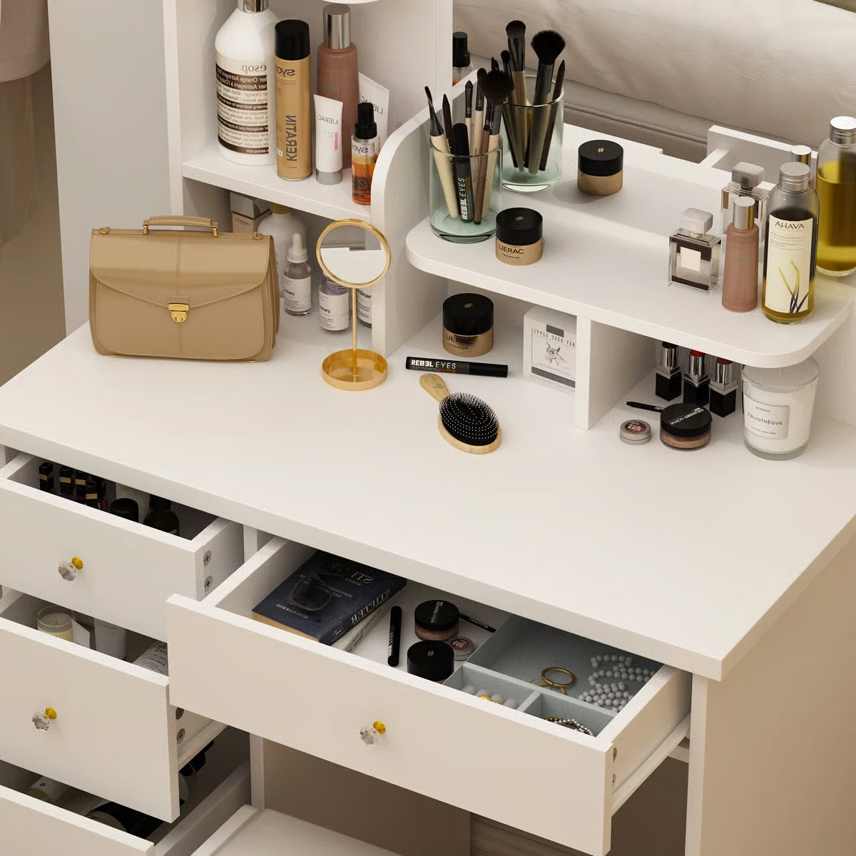 Vitomir Makeup Vanity Desk with Stylish Design and Storage