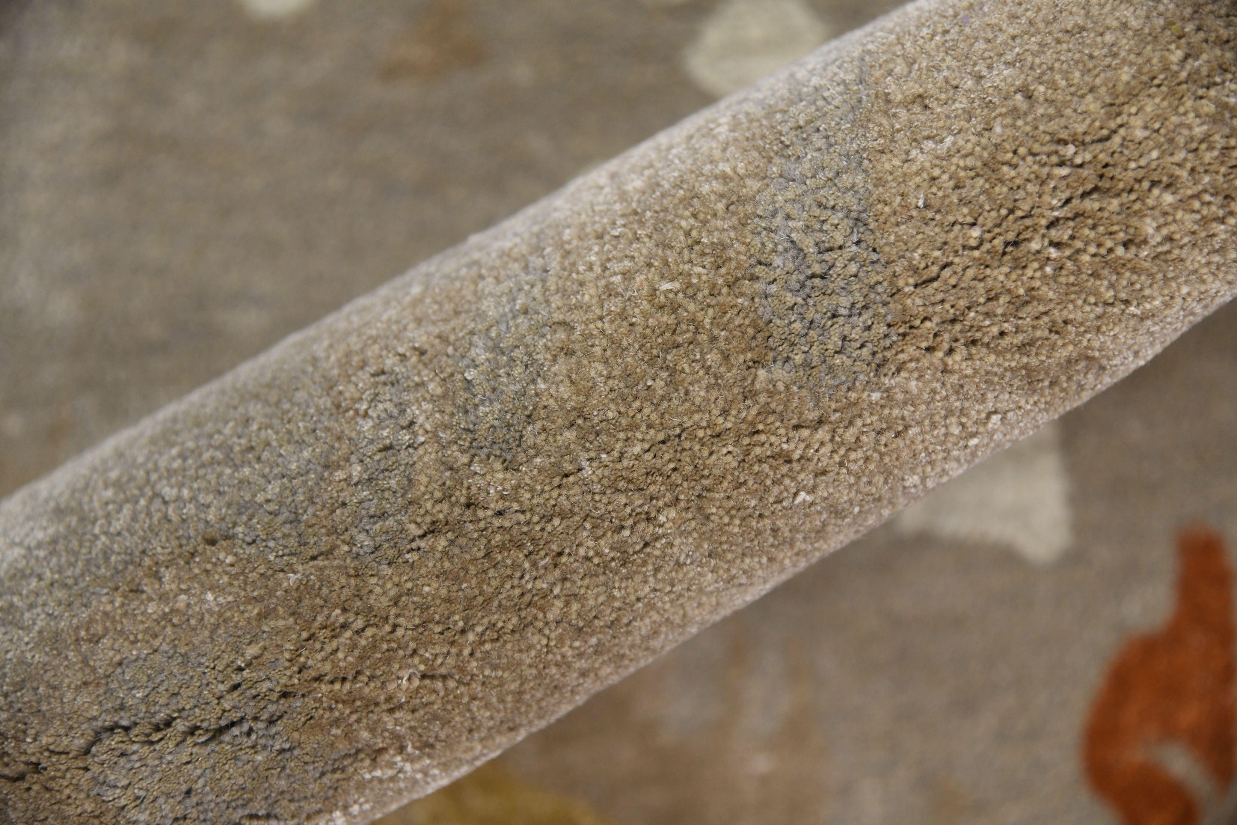 Orange Wool & Viscose Dream Scape 4x6 Feet Hand-Tufted Carpet - Rug - Ouch Cart