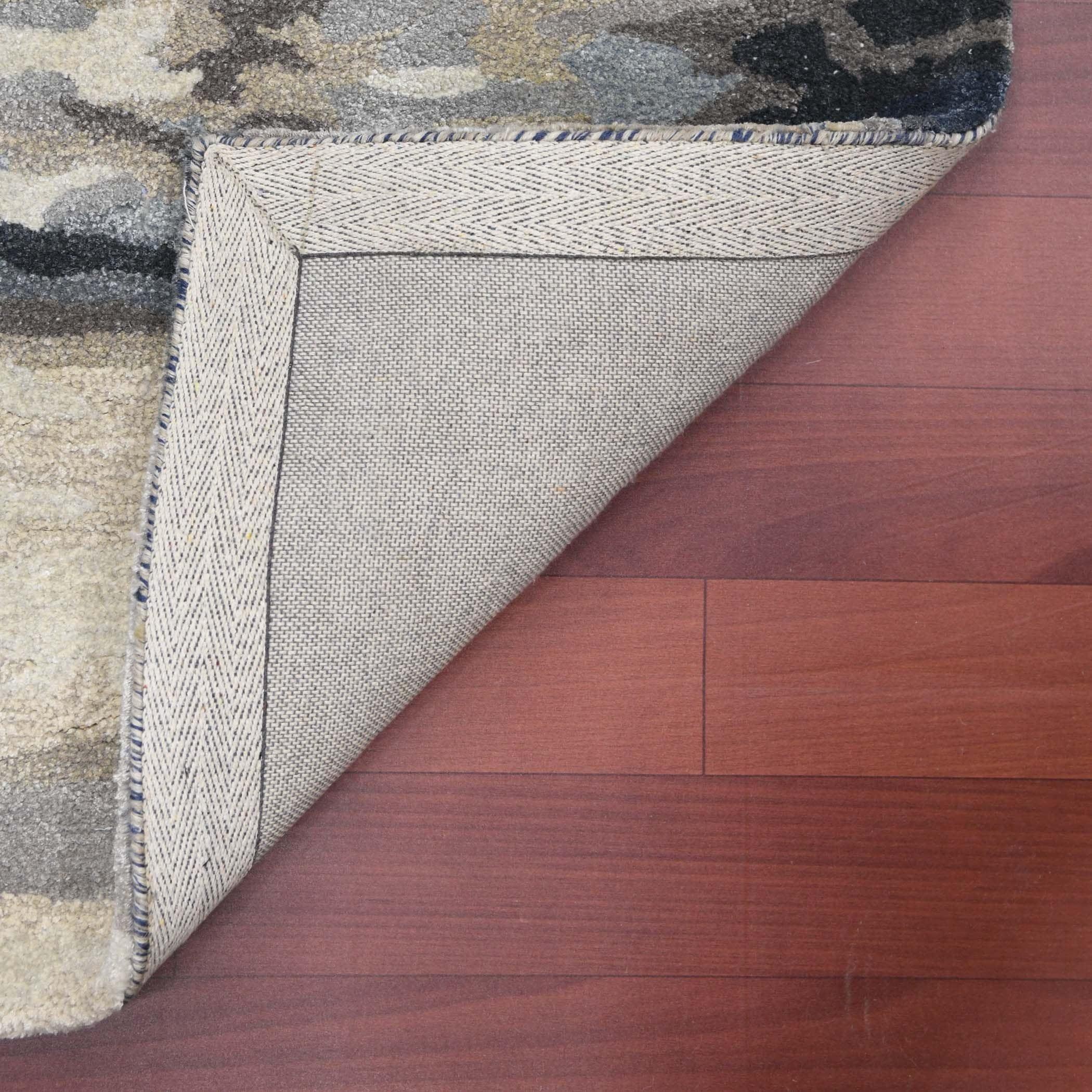 Sky Blue Wool & Viscose Dream Scape 4x6 Feet Hand-Tufted Carpet - Rug - Ouch Cart