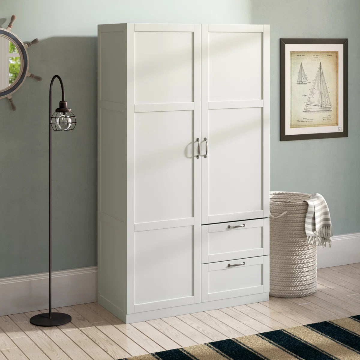 Lott Bedroom Storage Armoire with Ample Space-OUCH CART | Wardrobe