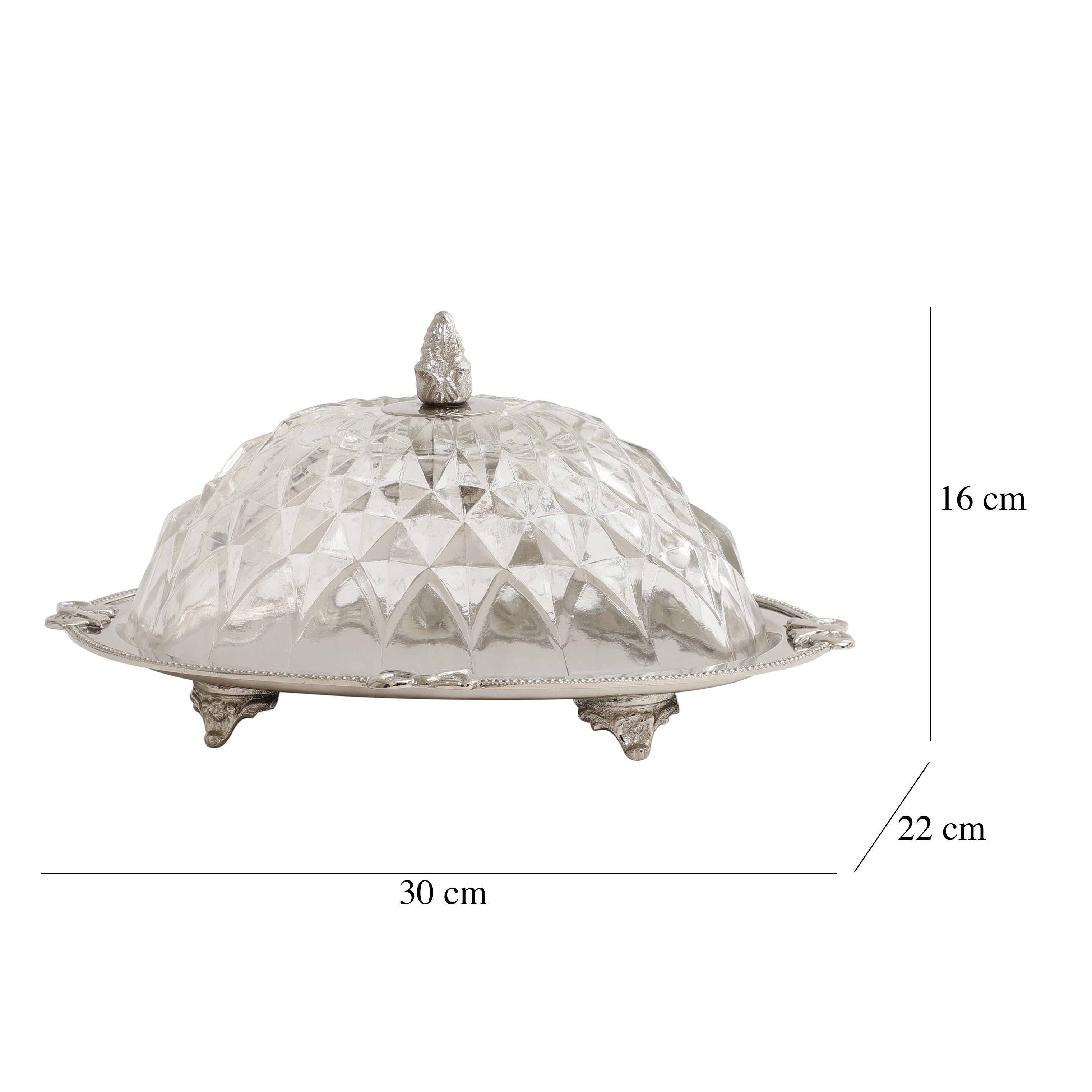 3 Leaf Decorative Silver Platter M.M.I. OVERSEAS
