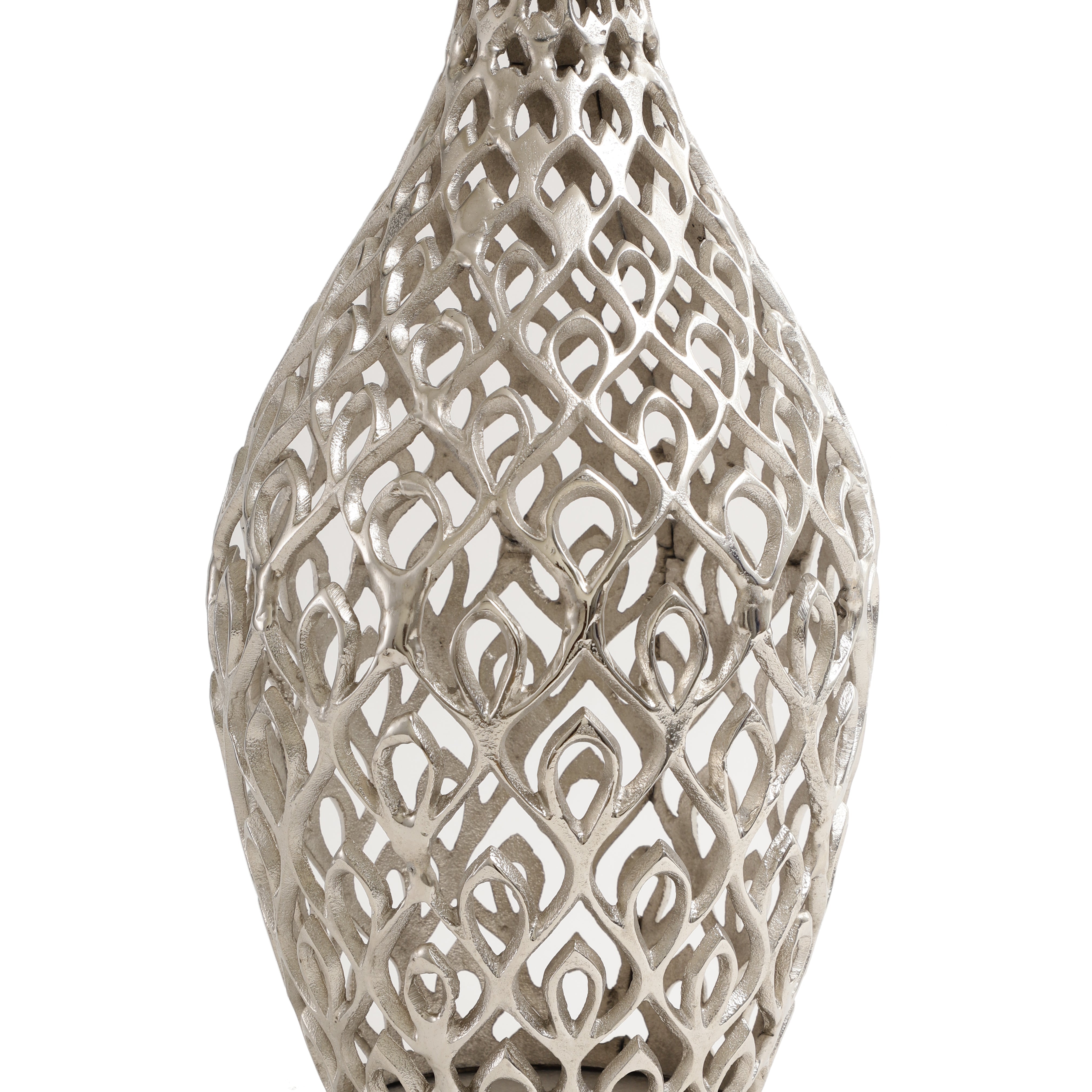 Cavendish Ornate Metal Floor Vase In Silver M.M.I. OVERSEAS