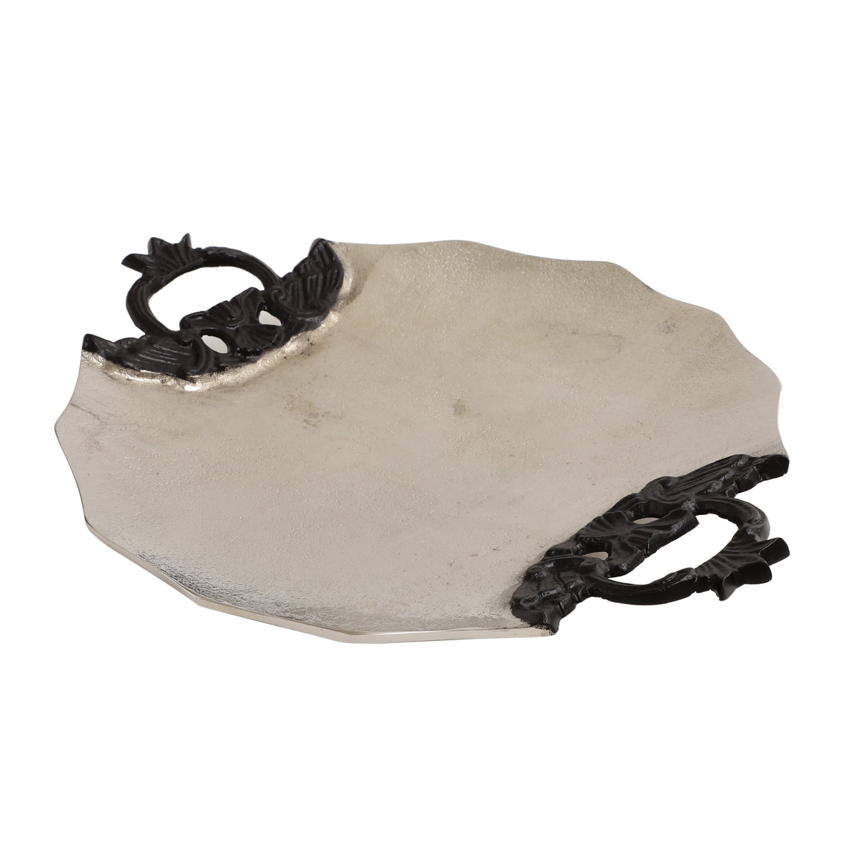 Midas Silver Round Tray ouch cart