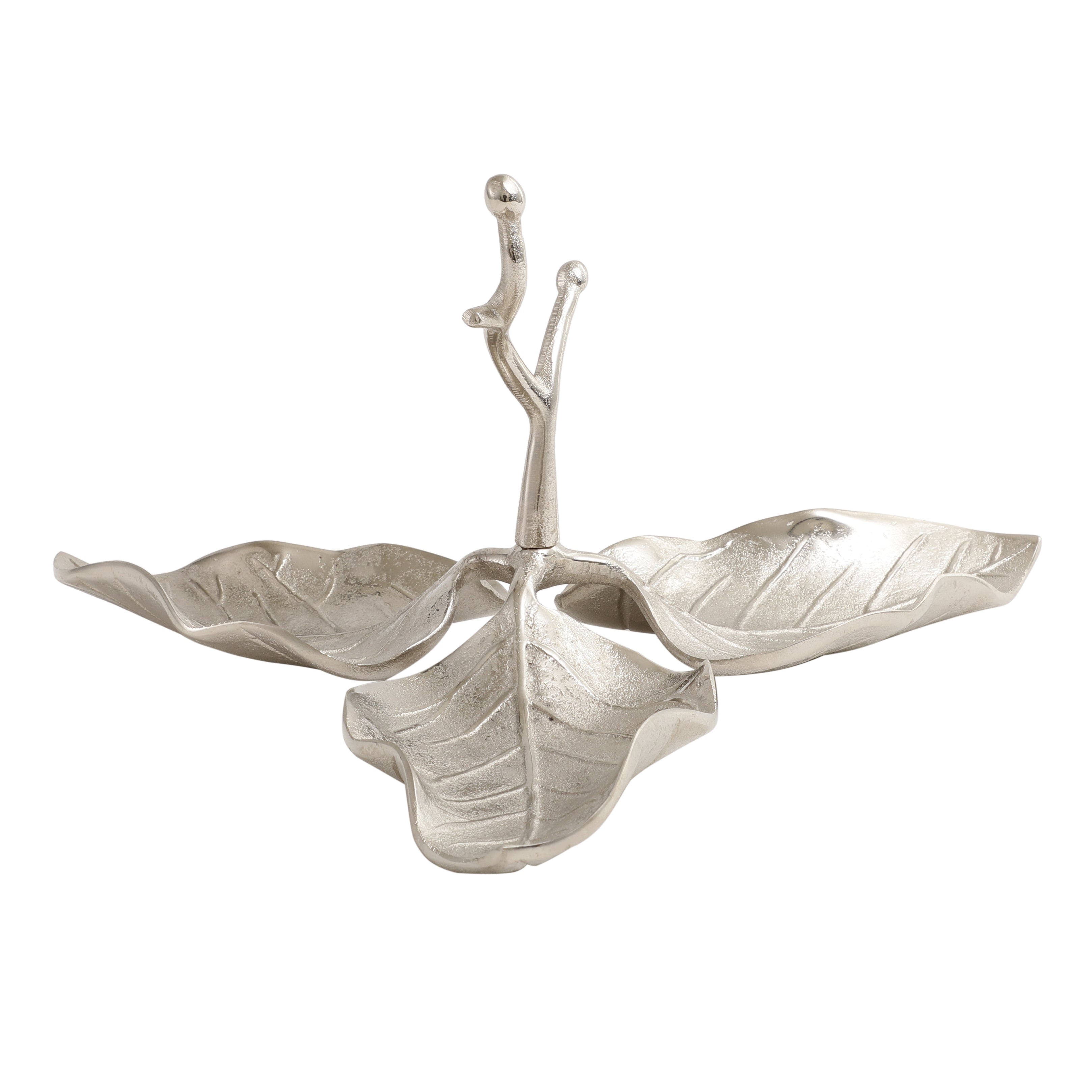 3 Leaf Decorative Silver Platter M.M.I. OVERSEAS