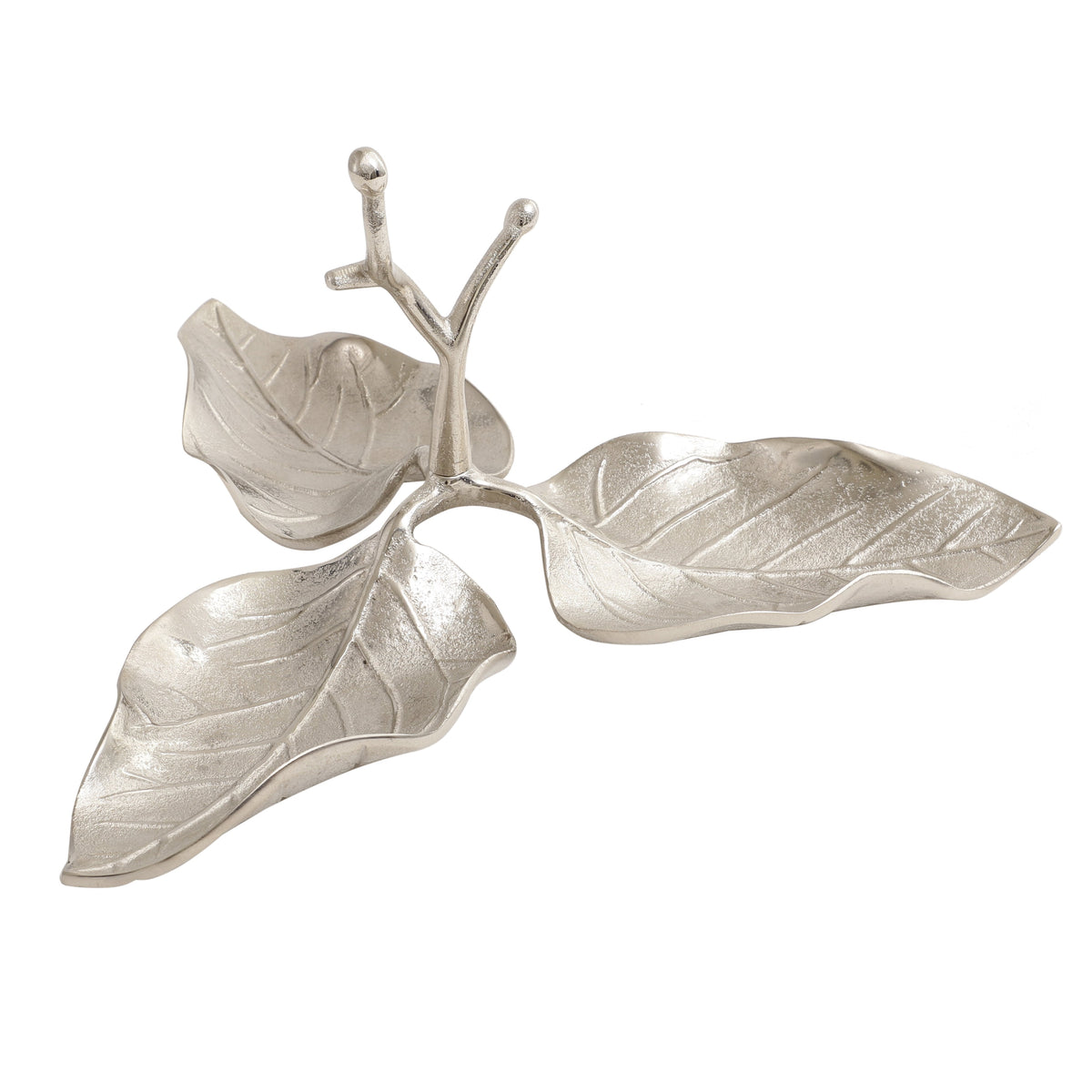 3 Leaf Decorative Silver Platter M.M.I. OVERSEAS