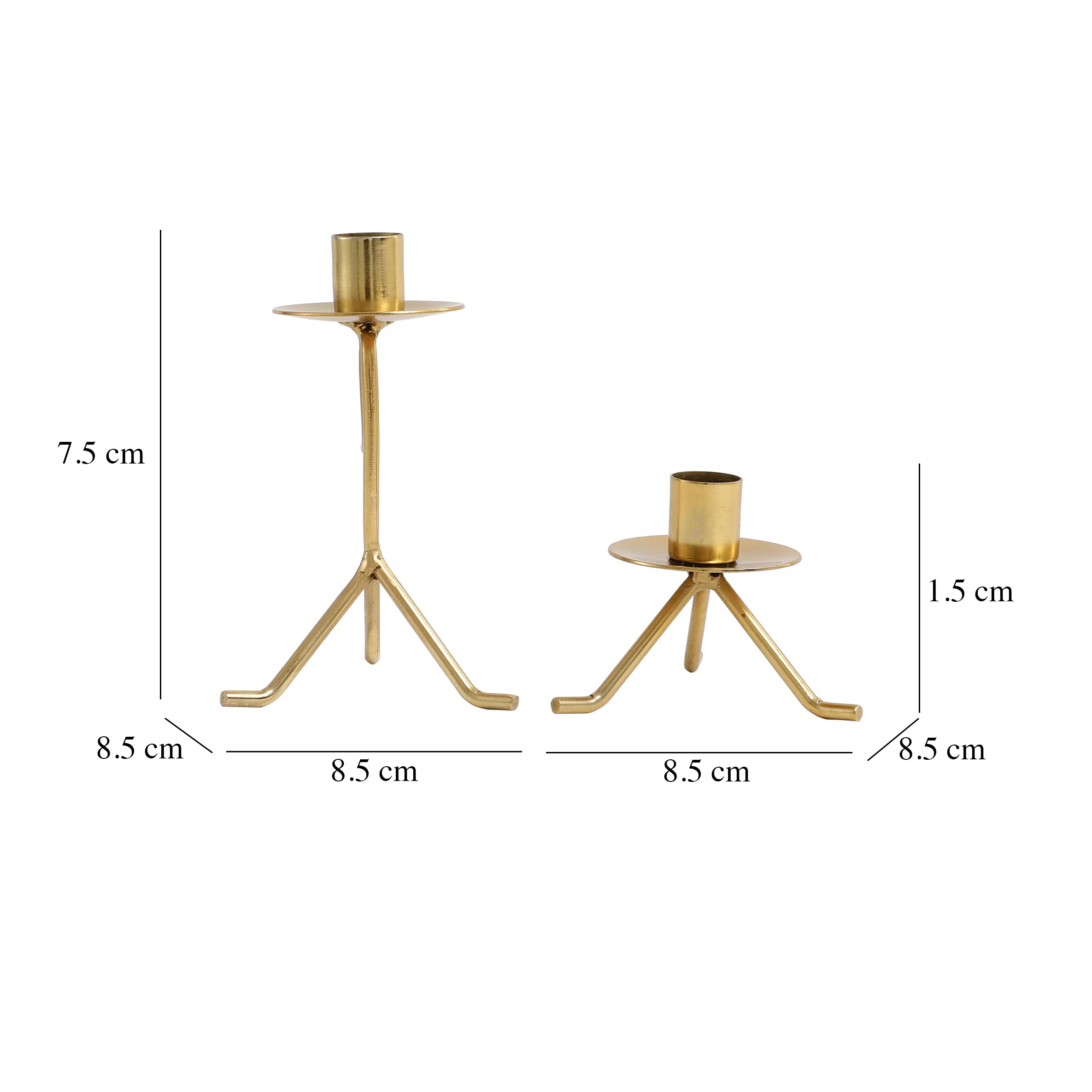 Marquesa Glow Candle Holders In Gold - OUCHCART