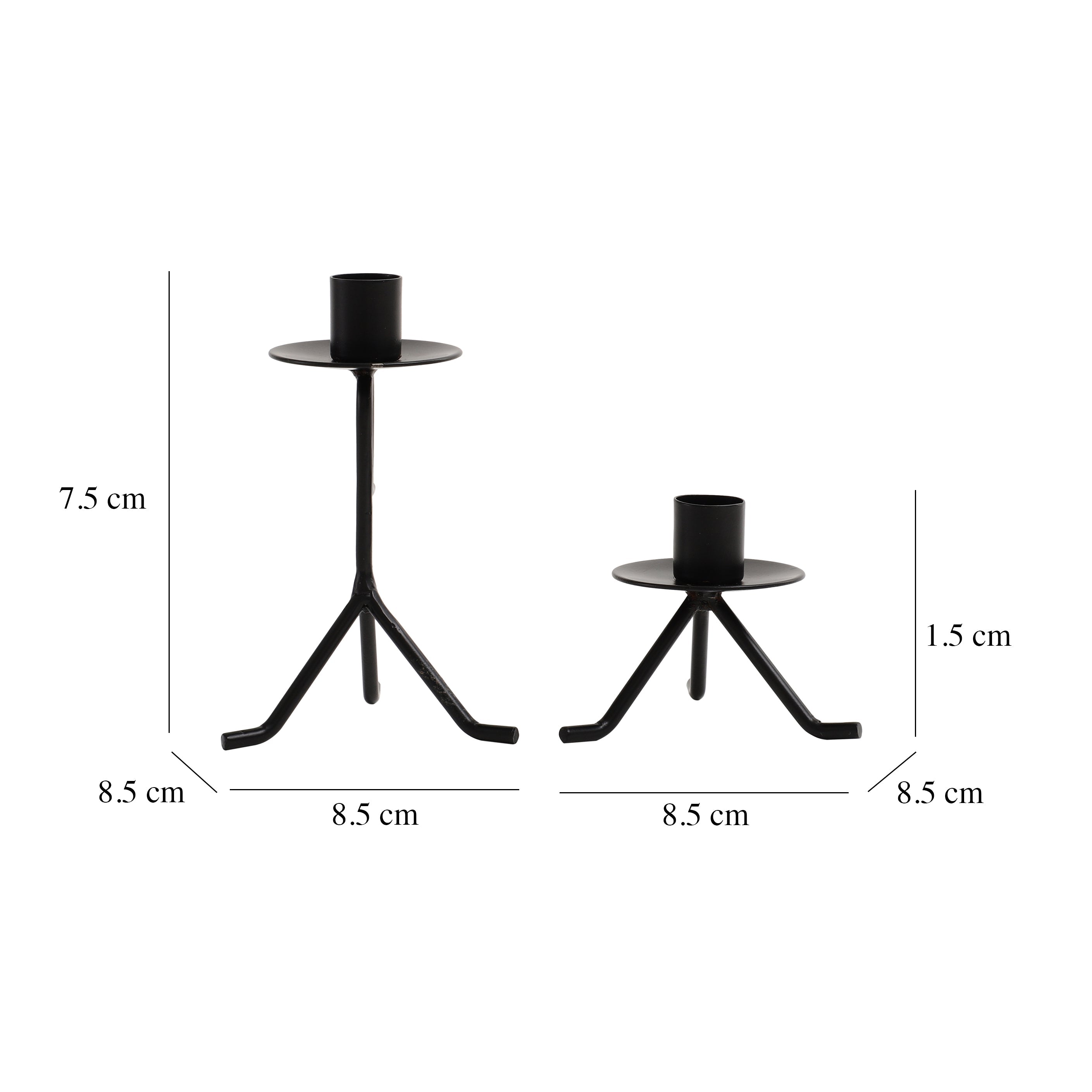 Marquesa Glow Candle Holders In Black M.M.I. OVERSEAS