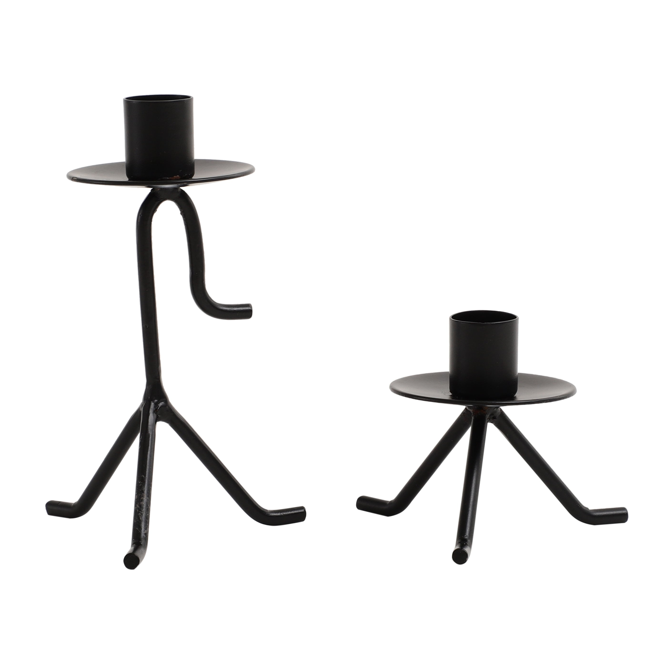Marquesa Glow Candle Holders In Black M.M.I. OVERSEAS