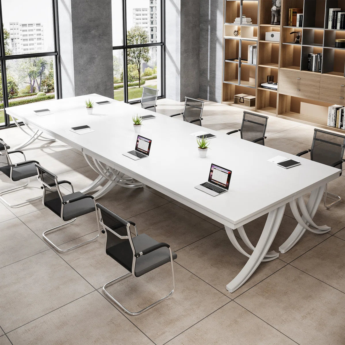 Jaline 78.74'' Rectangle Conference Table (Set of 2) OUCH CART