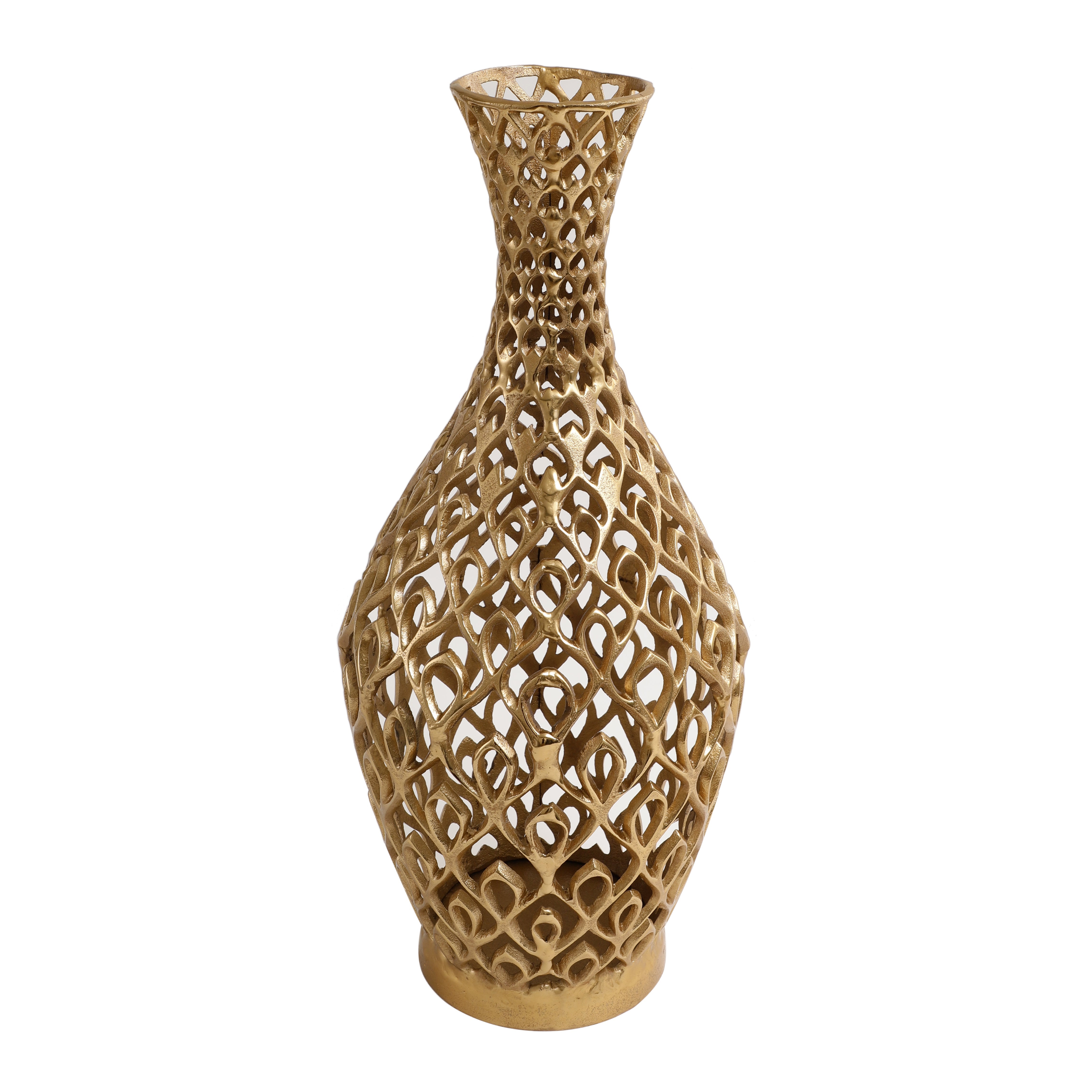Cavendish Ornate Metal Floor Vase In Gold M.M.I. OVERSEAS