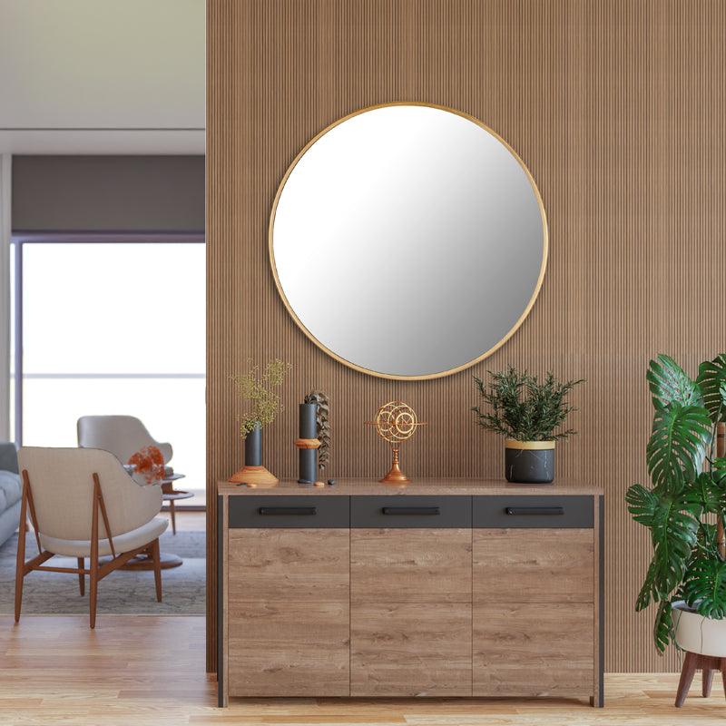 Classic Round Metal Designer Wall Mirror - Ouch Cart