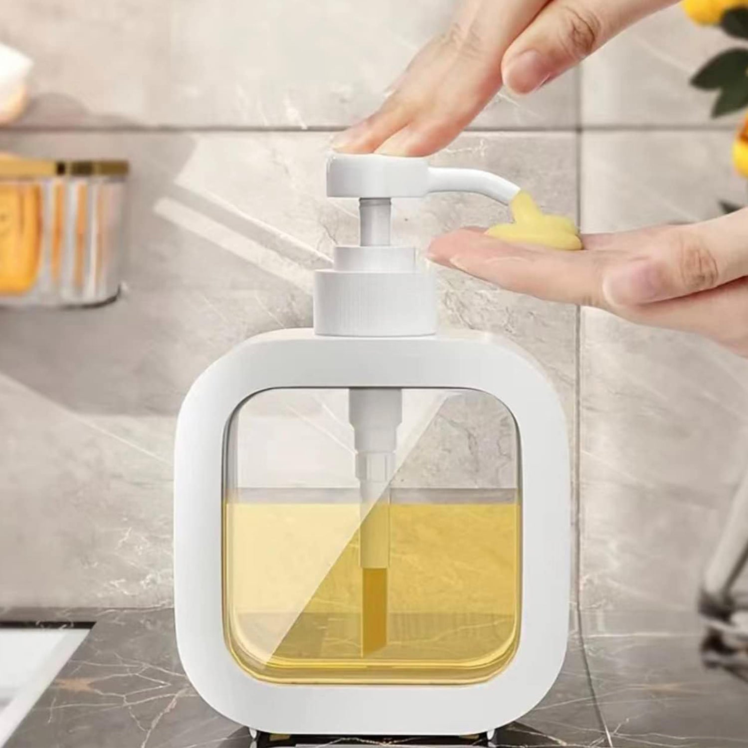 Snap Sink Dispenser Plastic Clear Empty Pump Lotion Bottles (1 Set) Wukusy