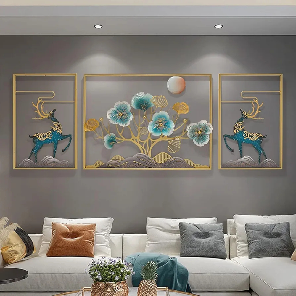 Home Decoration, Living room, drwaing room & Bedroom Floral Golden Frames, National Handicraft Town