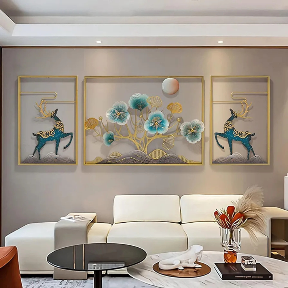 Home Decoration, Living room, drwaing room & Bedroom Floral Golden Frames, National Handicraft Town