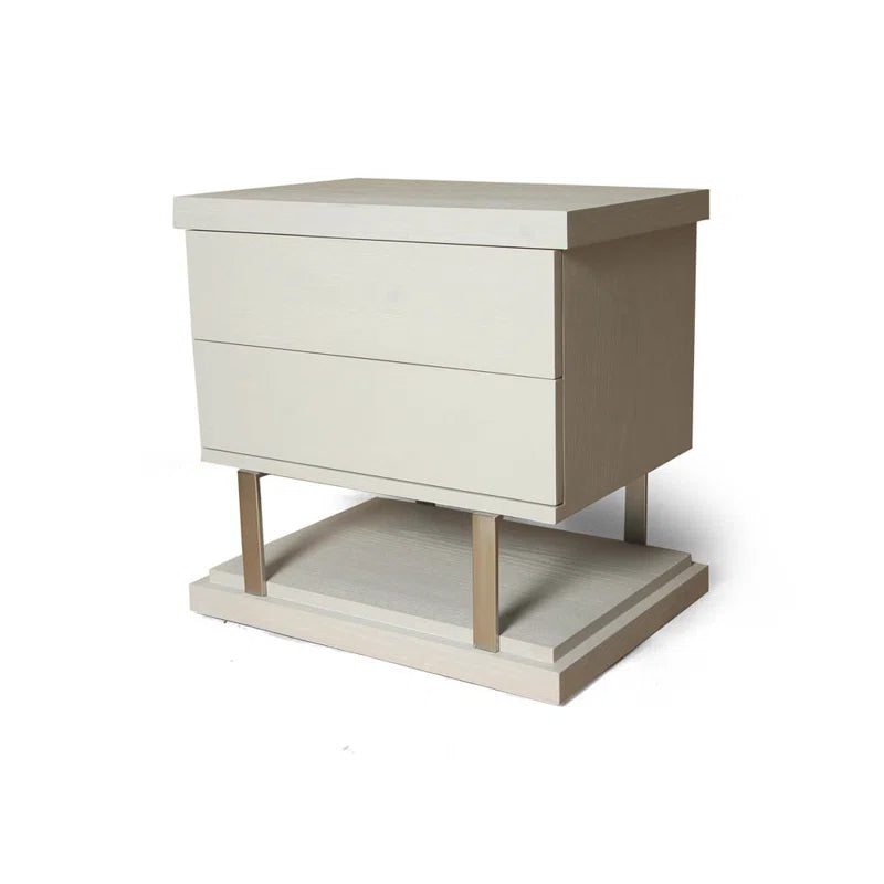Shaun 2 Drawer Bedside Table Ouch Cart